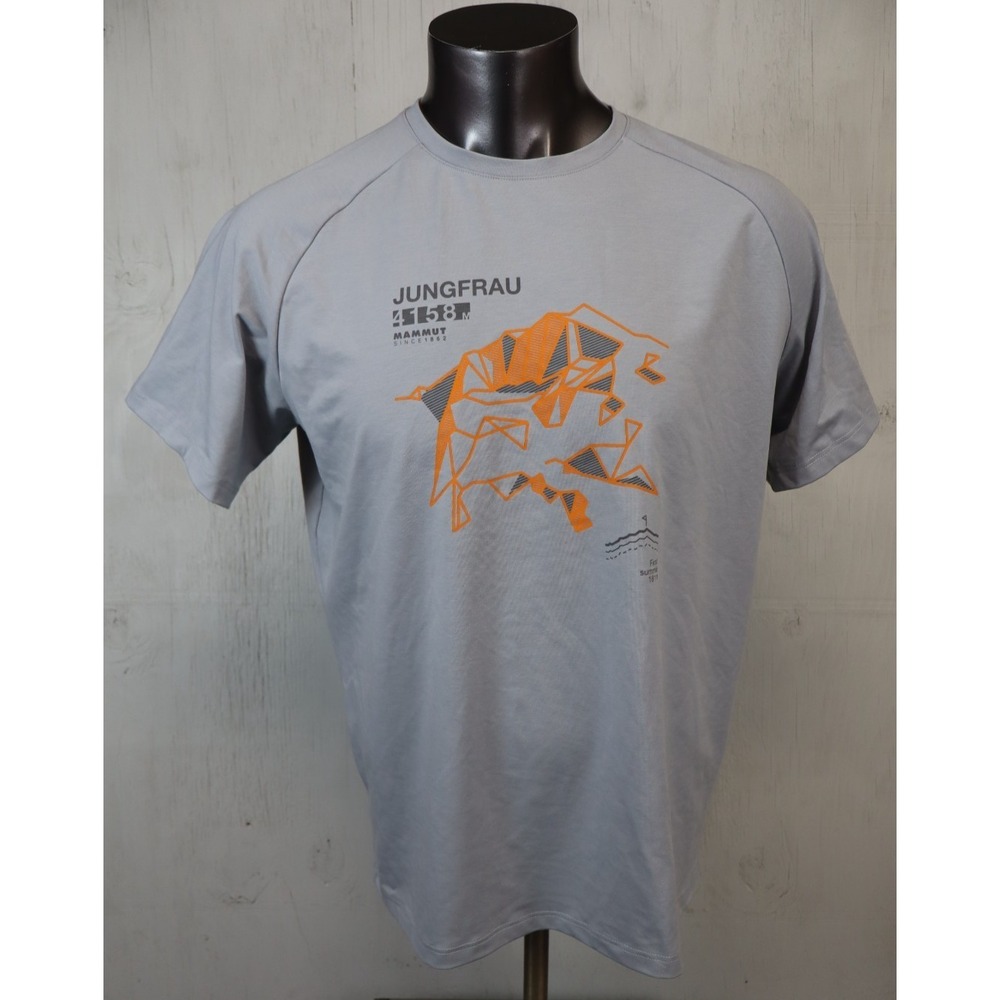 Mammut T Shirt Size XL Mountain Jungfrau Short Sleeve Gray New With Tags